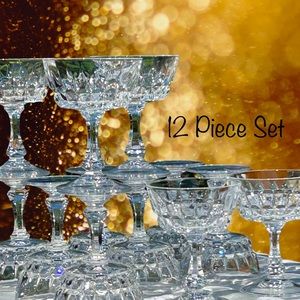 Vintage Crystal Champagne glasses, sorbet , coupe